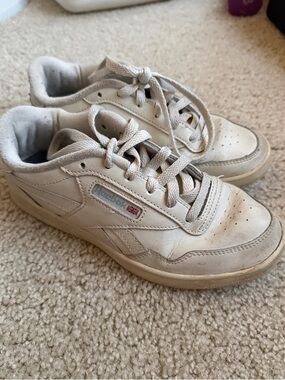 Reebok White Leather Low-Top Sneakers